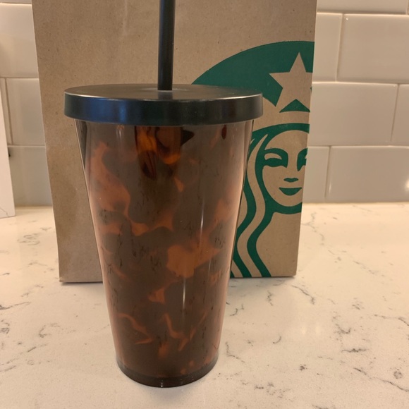 ☕️STARBUCKS Black/Brown Tortoise Mocha Tumbler - Picture 4 of 6